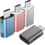 Pack Of 4 USB-C To USB-A OTG Adapter - (Blue,Gold,Gray,Silver)
