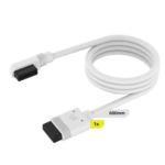 Corsair ICUE Link Slim Cable - 600mm Straight/Slim 90° Connectors - White