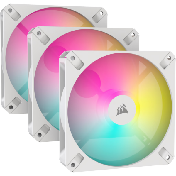 Corsair ICUE AR120 RGB Digital 120mm ARGB-Compatible - Triple Pack - White