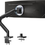 Mount Pro Premium Single Monitor Mount For MAX 49'' And 44Lbs Ultrawide Screens, Heavy Duty Monitor Arm Fits Samsung Odyssey G9