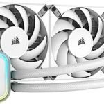 Corsair ICUE H100I RGB Elite Liquid CPU Cooler - White