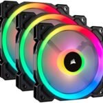 Corsair LL Series LL120 RGB 120mm Dual Light Loop RGB LED PWM - 3 Fan Pack With Lightning Node Pro - Black