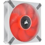 Corsair ML140 LED Elite 140mm Magnetic Levitation Red LED Fan With Airguide - Single Pack - White Frame