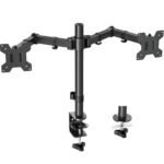 Double Monitor Mount Holds 4.4-17.6 Lbs And 13-32 Inch Screens - Monitor Arms For 2 Monitors - VESA 75X75 100X100 With C-Damp