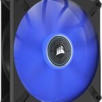 Corsair ML140 LED Elite 140mm Magnetic Levitation Blue LED Fan With Airguide - Single Pack - Black