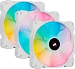 Corsair ICUE SP120 RGB Elite Performance 120mm PWM Fan - Triple Pack With ICUE Lighting Node Core - White