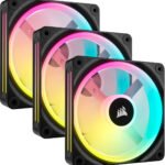 Corsair ICUE Link QX120 RGB 120mm PWM - Starter Kit With ICUE Link System Hub - Black