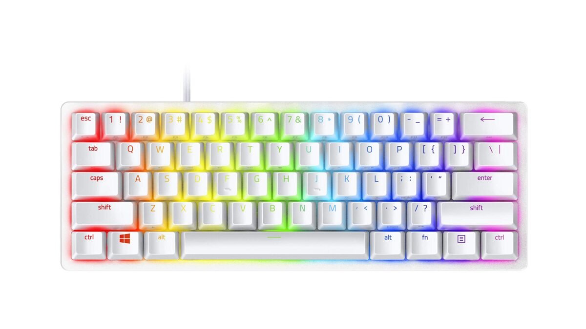 Razer Huntsman Mini 60% Optical Gaming Keyboard - Mercury White - Image 1