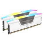 Corsair Vengeance® RGB 32Gb(2X 16Gb) DDR 5 DRAM 6400Mhz CL 32 Intel XMP ICUE Compatible Memory Kit - White