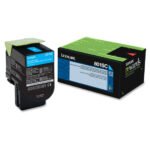 Lexmark 80C1SC0 Cyan Standard Yield Return Program Toner Cartridge