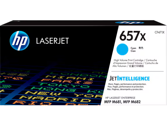 HP 657X Cyan LaserJet Toner Cartridge