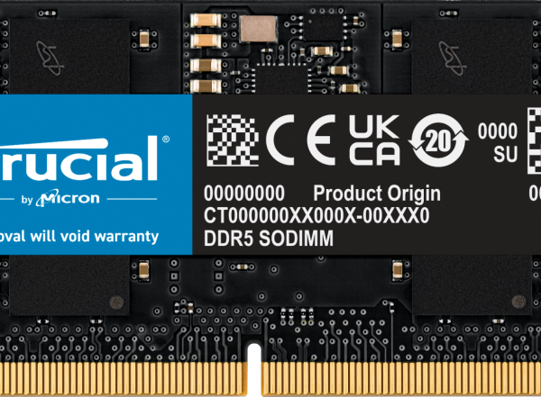 Crucial 16GB Laptop DDR5 5600 MHz SO-DIMM Memory Module