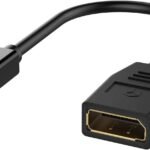 Rankie Mini DisplayPort to DisplayPort Adapter (Mini DP to DP), 4K Resolution Converter (Black)