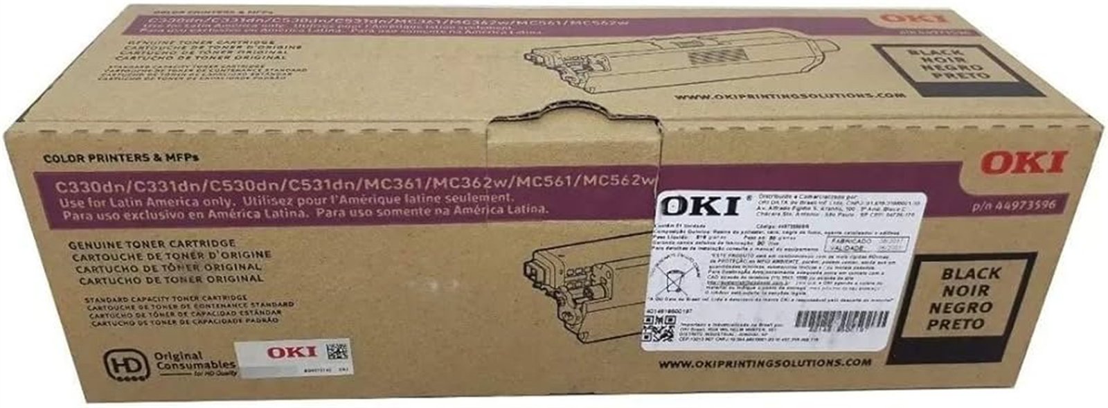 Okidata 44973596 Black Toner Cartridge Okidata 44973596 Black Toner Cartridge