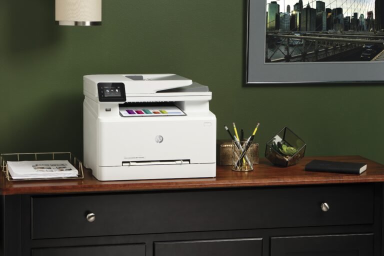 HP Color LaserJet Pro MFP M283 Printer Series � Print, copy, scan, fax, dual band wireless � Print speed letter: Up to 22 ppm (black and color)