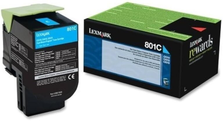 Lexmark 801C Cyan Return Program Toner Cartridge