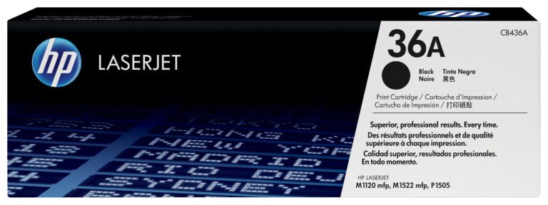 HP 36A Black LaserJet Toner Cartridge, M1522 MFP/ P1505 Series- 2,000 Yield