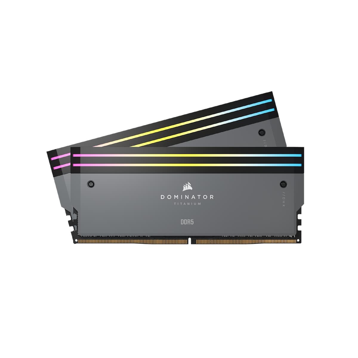 Corsair Dominator Titanium RGB DDR5 RAM 32Gb (2X 16Gb) 6000Mhz CL 30 AMD Expo ICUE Compatible Memory Kit – Gray Corsair Dominator Titanium RGB DDR5 RAM 32Gb (2X 16Gb) 6000Mhz CL 30 AMD Expo ICUE Compatible Memory Kit - Gray