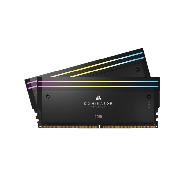 Corsair Dominator Titanium RGB DDR5 RAM 32Gb (2X 16Gb) 6600Mhz CL 32 Intel XMP ICUE Compatible Memory Kit - Black
