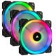 Corsair LL Series LL120 RGB 120mm Dual Light Loop RGB LED PWM - 3 Fan Pack With Lightning Node Pro - Black
