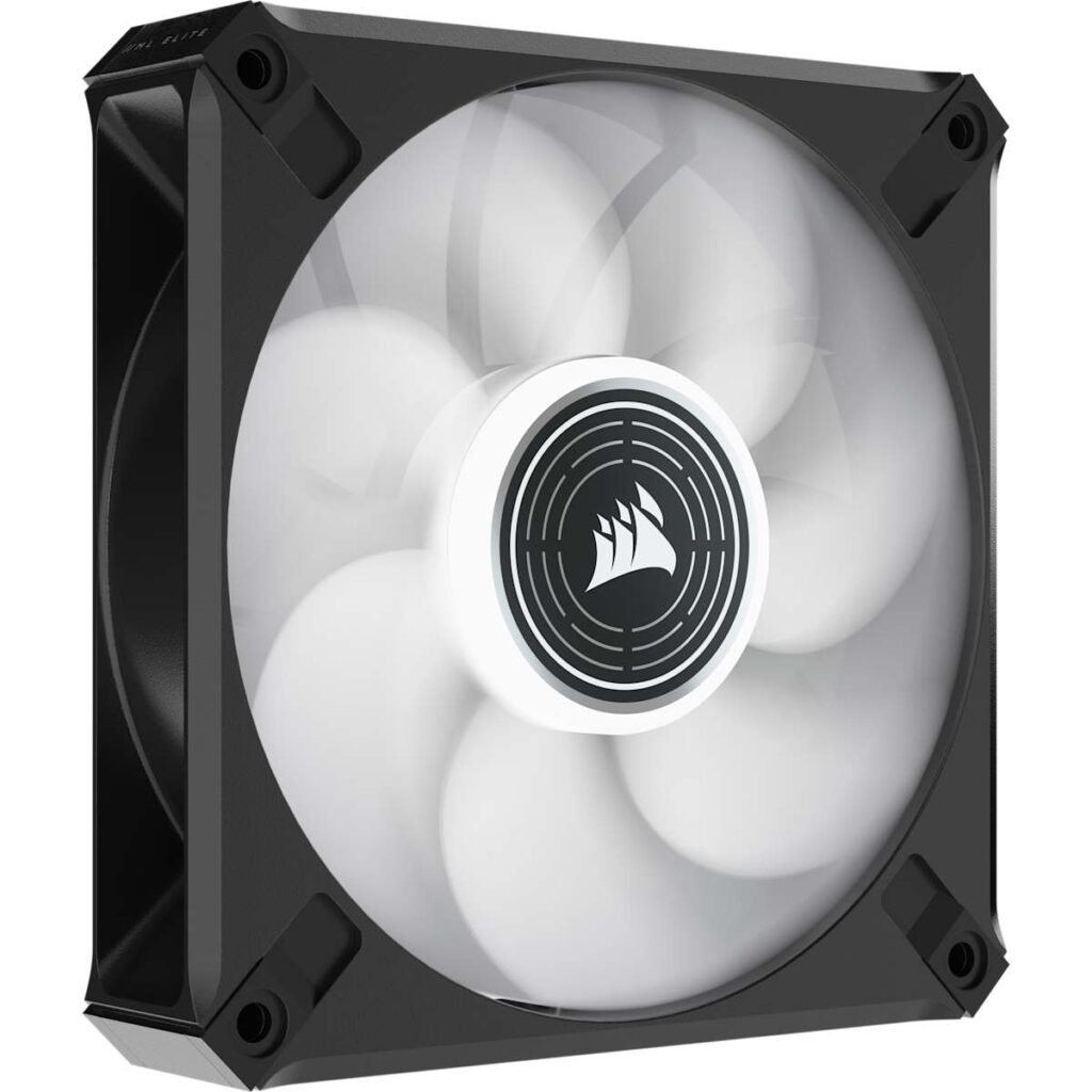 Corsair ML120 LED Elite 120mm Magnetic Levitation White LED Fan With Airguide - Single Pack - Black