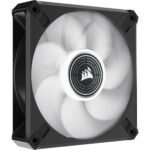 Corsair ML120 LED Elite 120mm Magnetic Levitation White LED Fan With Airguide - Single Pack - Black