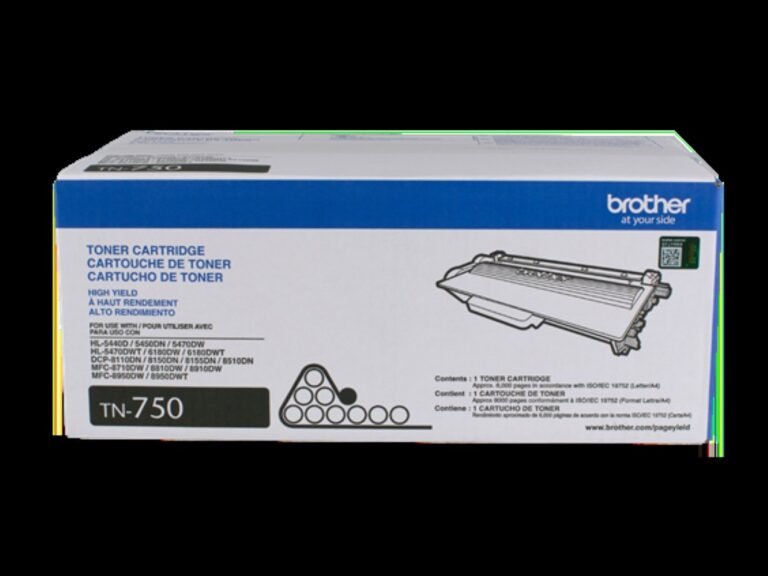 Brother TN-750 Black Toner Cartridge, High-Yield 8,000 Pages