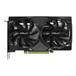 PNY RTX 5060 8GB OC Dual Fan graphics card front view with two fans