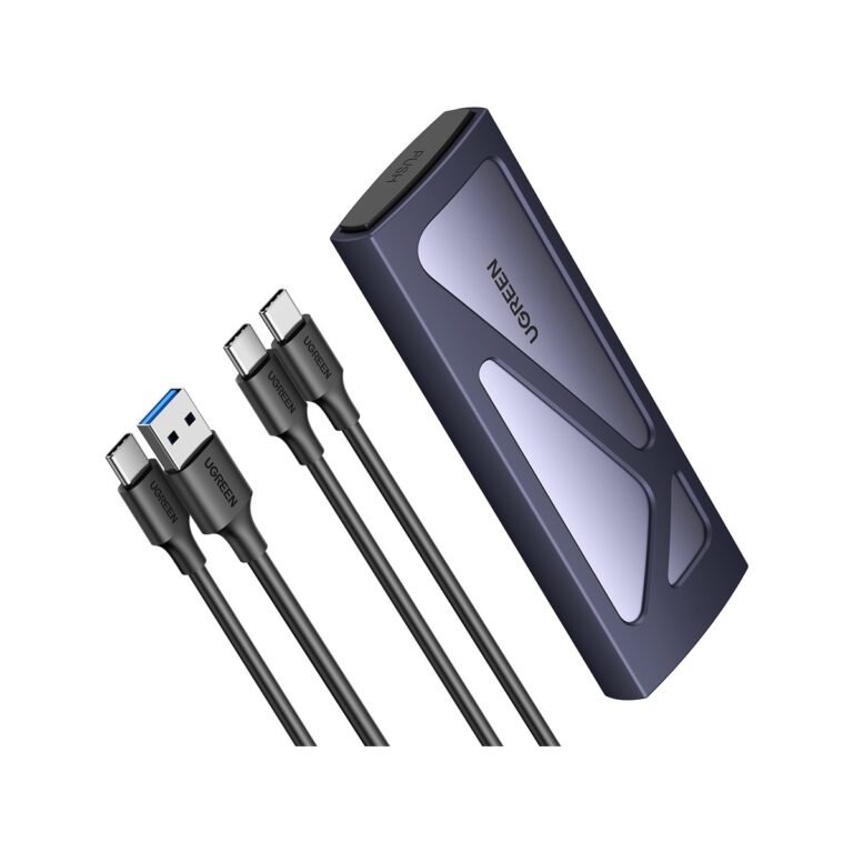 UGREEN 90541 10Gbps M.2 NVMe SSD Enclosure with USB-C to C and USB-C to A cables