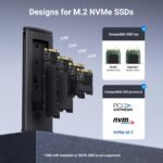 UGREEN 90541 NVMe enclosure supports M-Key and B+M-Key NVMe SSDs in 2230/2242/2260/2280 sizes
